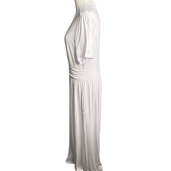 LILBETTER Women's Summer Short Sleeves Dress Wrap Waist Maxi Dresses with Pocket - Picture 7 of 15